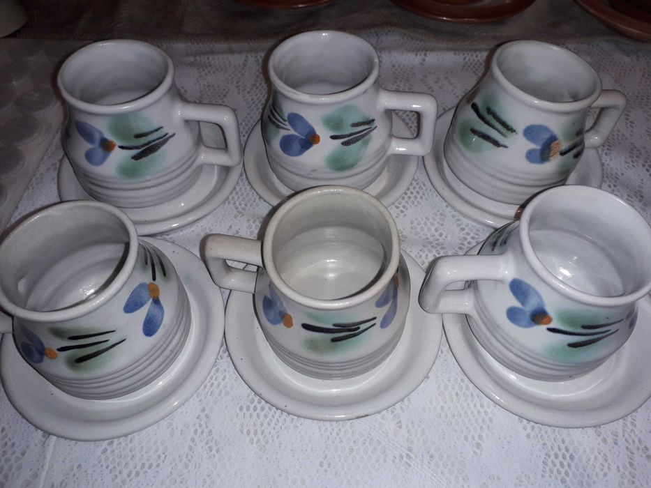 Cesti cafea 6 si farfurioare 6