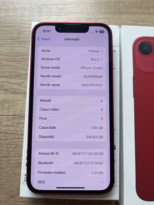 Vand iphone 13 mini Red 256 gb