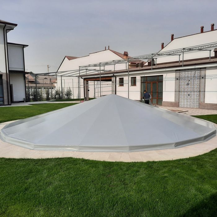 Банер баннер бассен тент bassen baner banner tent установка киламиз