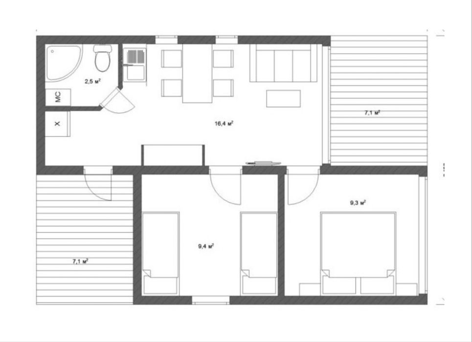 Vilă modernă de vacanță 40 m² + teren 500 m² – Forest Nest Breaza