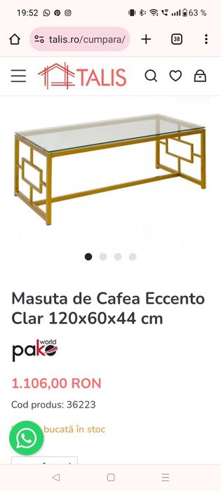 Masa sufragerie aurie
