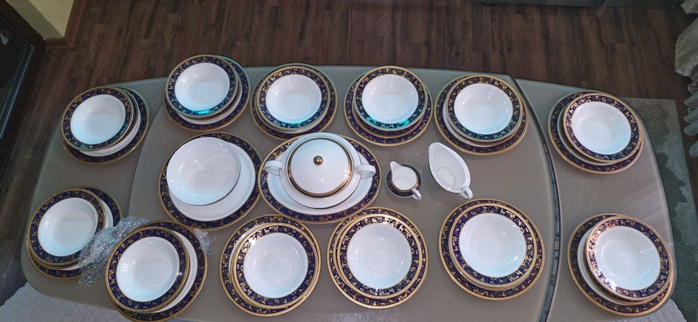 Set serviciu Zepter pictat manual, aurit