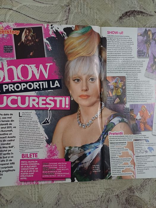 Vand revista Bravo iunie 2012, completă, cu Lady Gaga, CU 4 POSTERE cu Linkin Park, Demi Lovato, Jason Derulo si Snow White in stare impecabilă