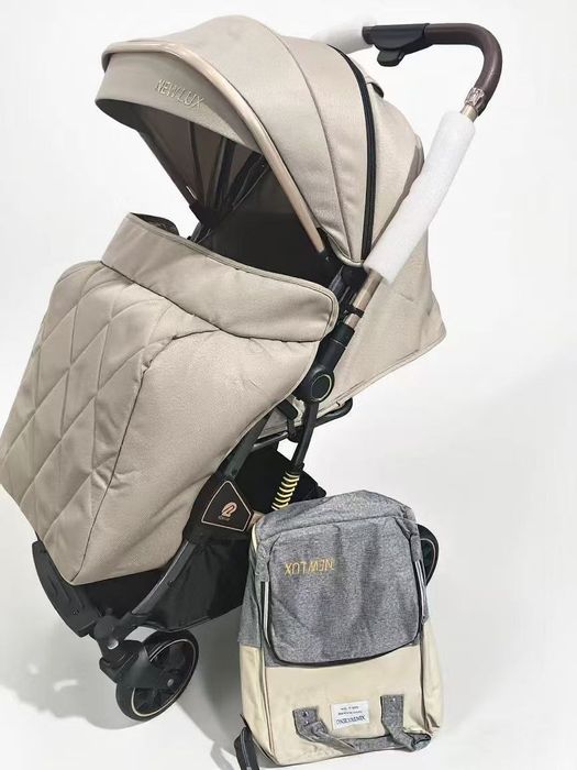 Коляска NEW LUX прогулочная с утеплённым чехлом и рюкзаком