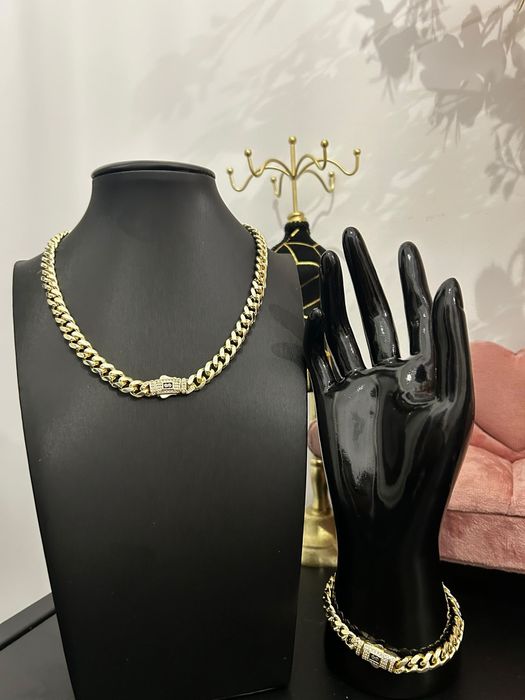 Set colier și brățară cuban monaco