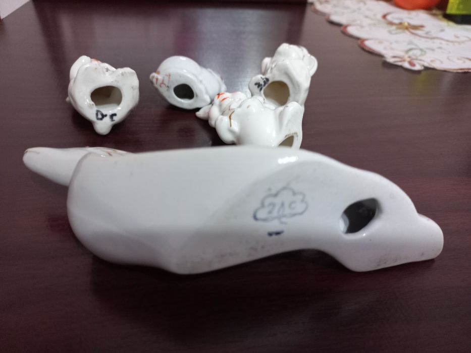 СССР фарфор,статуэтки "Щука", "Зайцы".