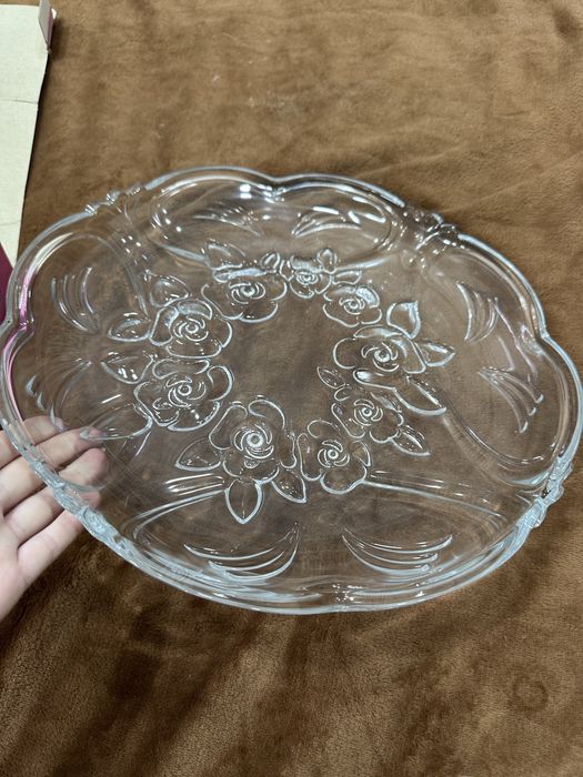 Стеклянный ляган для фруктов, meva patnisi