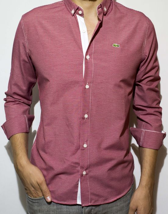 Camasa Lacoste barbat slim fit mărimea S, 100% bumbac