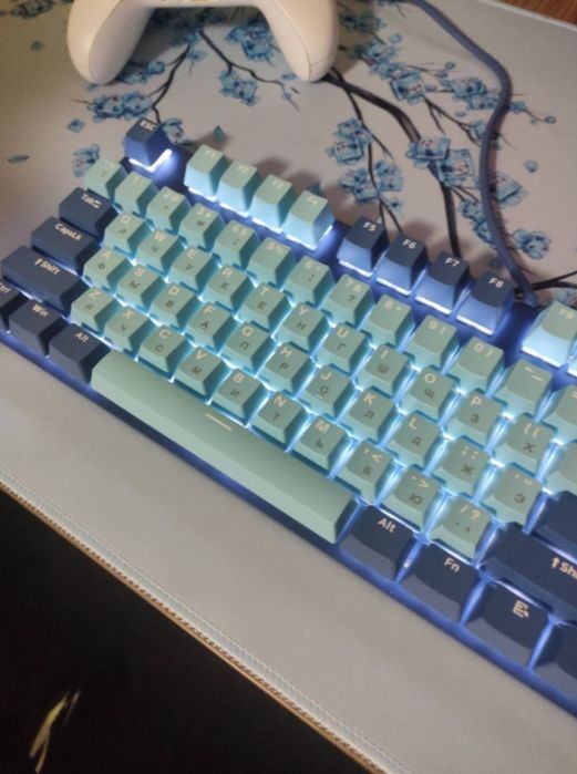 Клавиатура Rapoo V500PRO Cyan Blue голубой