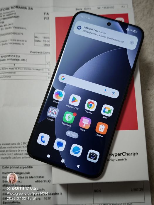 Xiaomi Redmi Note 15 Pro Plus -512 GB / 12 GB RAM / Black /Nou