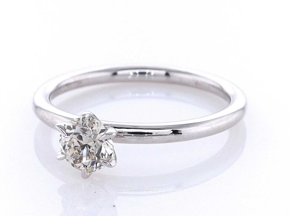 Inel aur alb 14K cu diamant natural 0.40 ct VVS2 – certificat IGI