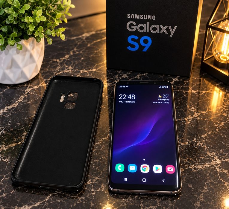 Telefon Samsung Galaxy S9 Foarte Bun 64GB 4GB Ram Dual Sim Gold Trimit Accept Schimb Pret fix