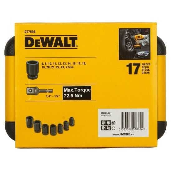 Набор торцевых головок 9шт DeWALT EXTREME IMPACT DT7507-QZ