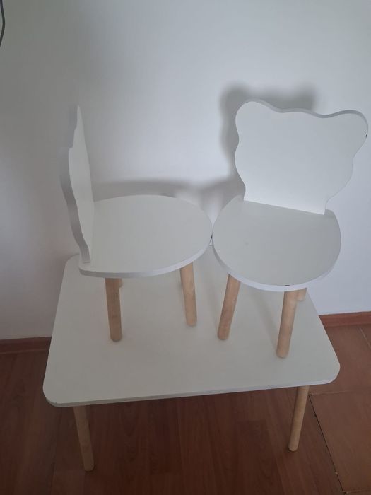 Детский стол белый набор