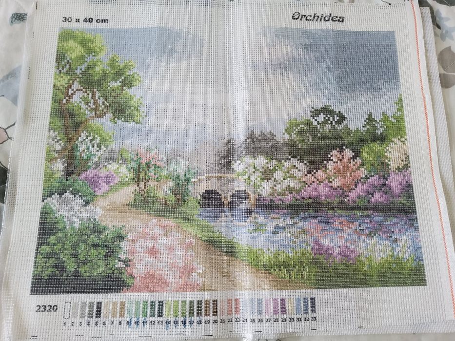 Вышивка, канва с рисунком