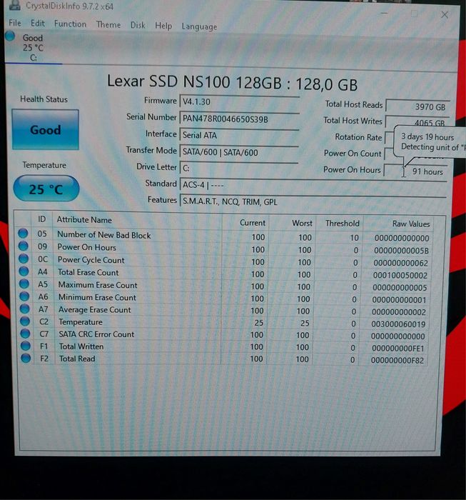 SSD Lexar 512GB+128Gb