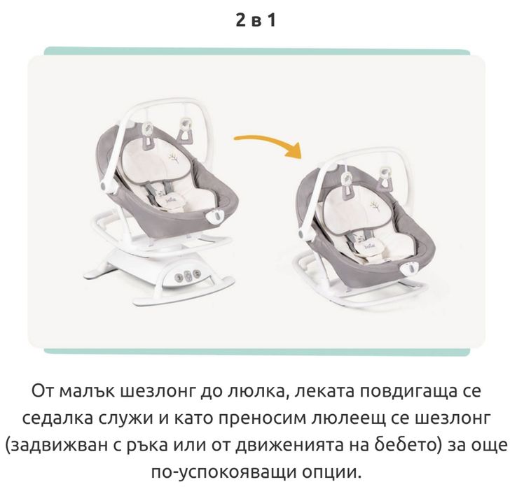 Чисто нова, Joie Sansa 2 in 1 бебешка люлка