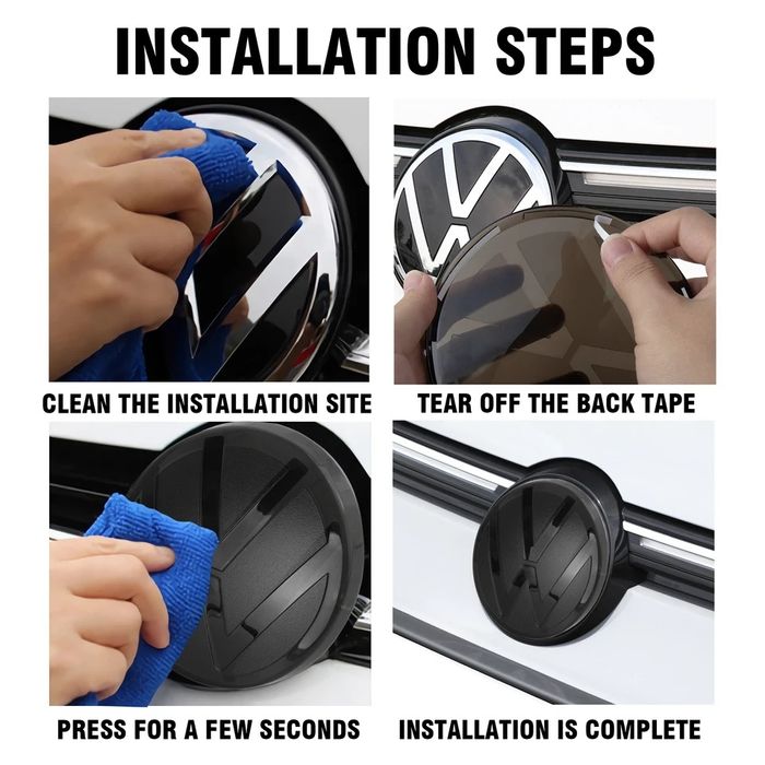 Черна емблема за Фолксваген Голф Пасат Джета Поло