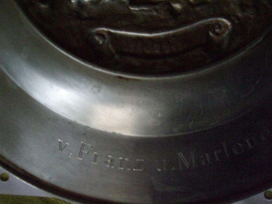 Platou vechi ornamental din germania metal argintiu