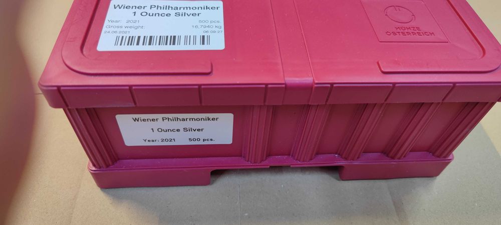 Monede moneda ARGINT, 1 oz, tuburi sigilate Viena&Canada, Pret 5% subT