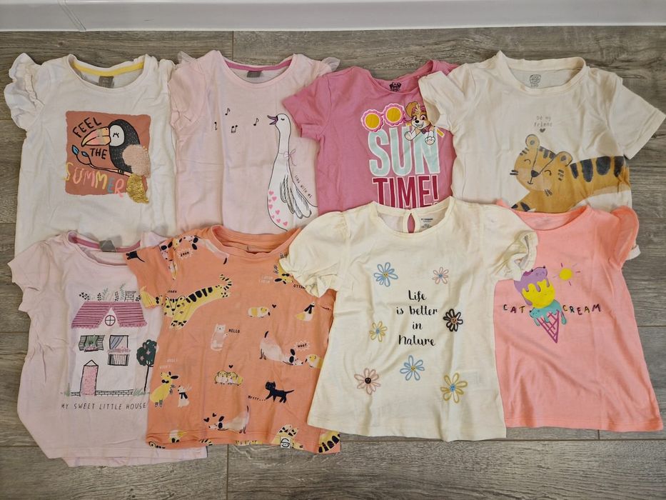 Lot 8 tricouri maneca scurta fetita marimea 110 LC WAIKIKI, SMYK