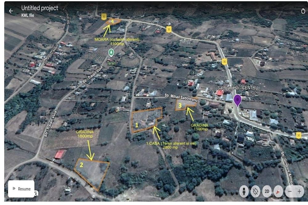 Domeniu Moara Casa batraneasca terenuri