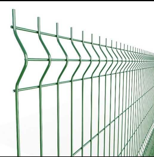 Vând panouri gard bordurate zincate, plastifiate, verde RAL6005–4,2 mm