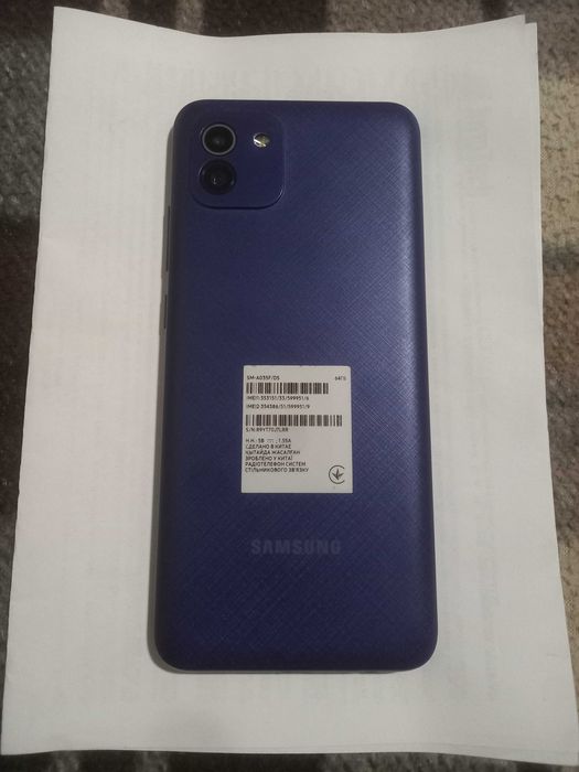 Samsung Galaxy A03 (4гб/64гб) Android 13. с чехлом