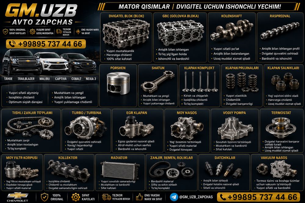 Tahoe uchun gm zapchastlar