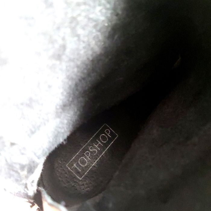 Botine negre de damă TOPSHOP, din piele naturală, mărimea 37