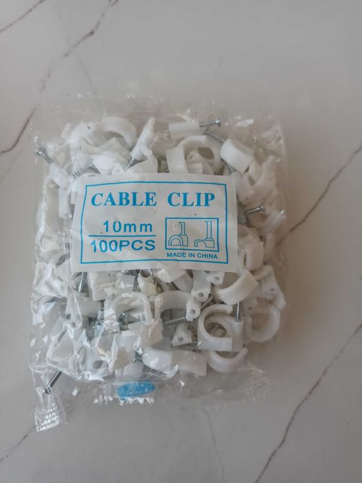Скоби за кабели 6мм, 10мм, кабелни скоби, клипс
