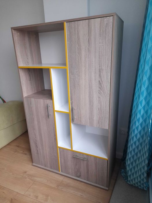 Бюро, Офис работна маса с полица/рафт (Явор) и Гардероб тип секция