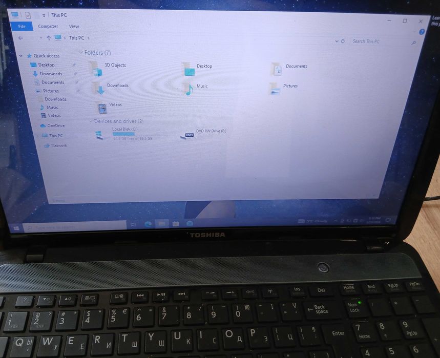 Toshiba Satellite i7 SSD