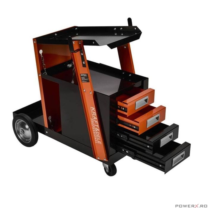 Carucior, suport pentru aparat de sudura cu 4 sertare, sarcina maxima