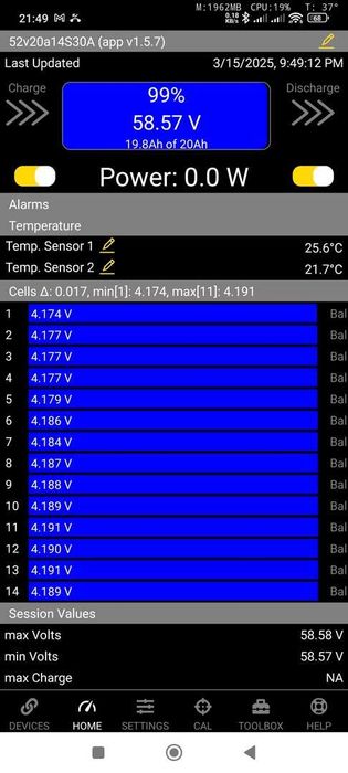 Smart BMS 7s 8s 9s 10s 11s 12s 13s 14S 15S 16S 17S + Bluetooth inclus