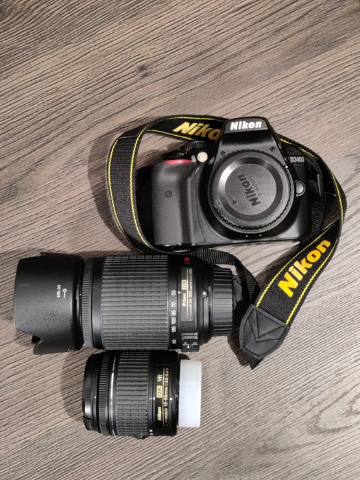 Nikon D3400 body + 2 obiective+ accesorii