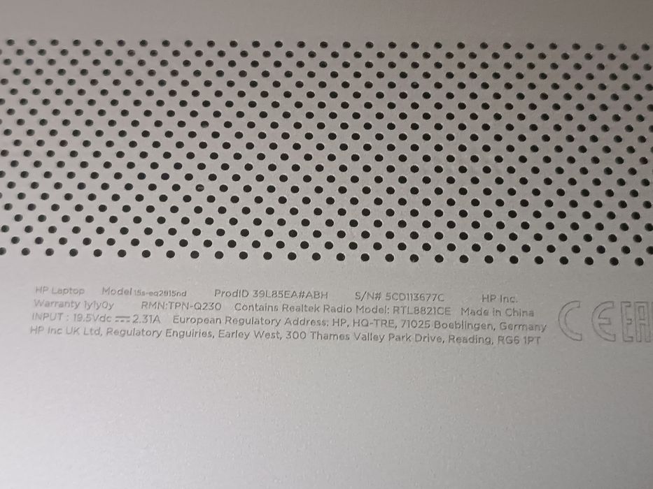 hp model 15s-eq2815nd