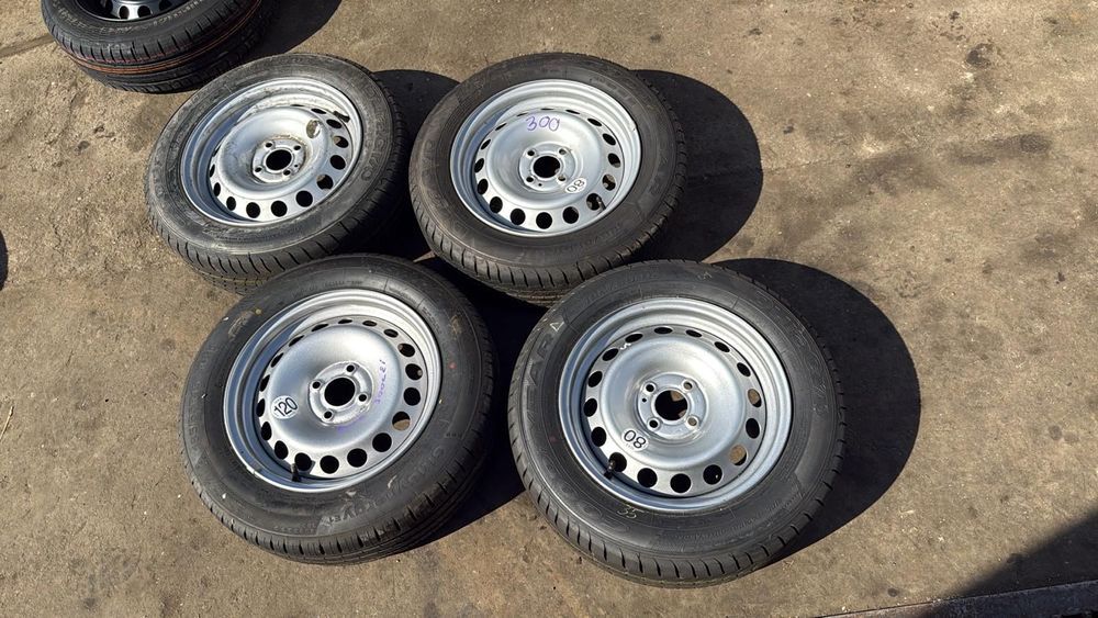 set 4 jante anvelope + jante dacia logan rezerve 185/65/r15