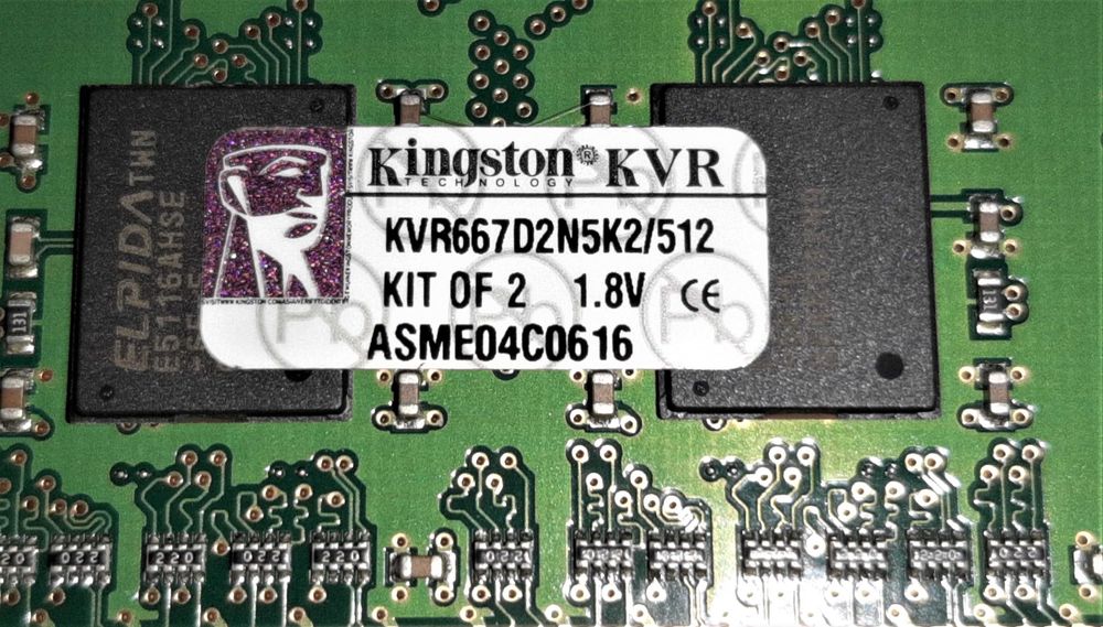 3 GB RAM DDR2/667 memorii PC Kingston originale 2x1GB + 2x0,5 GB