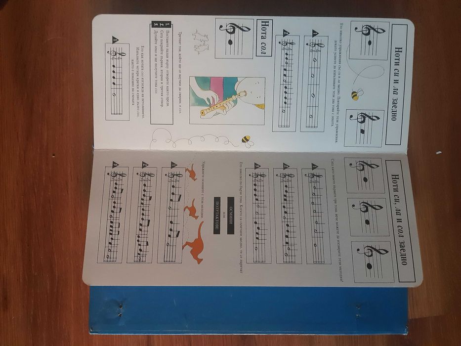 Подарявам блокфлейта с детско помагало