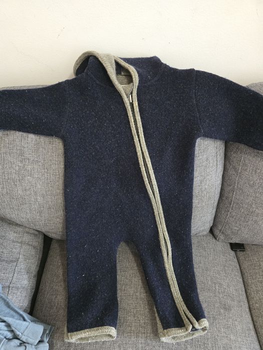 Overall lână merinos fiartă cu mănuși și botoșei, Stapf - Midnight Blue