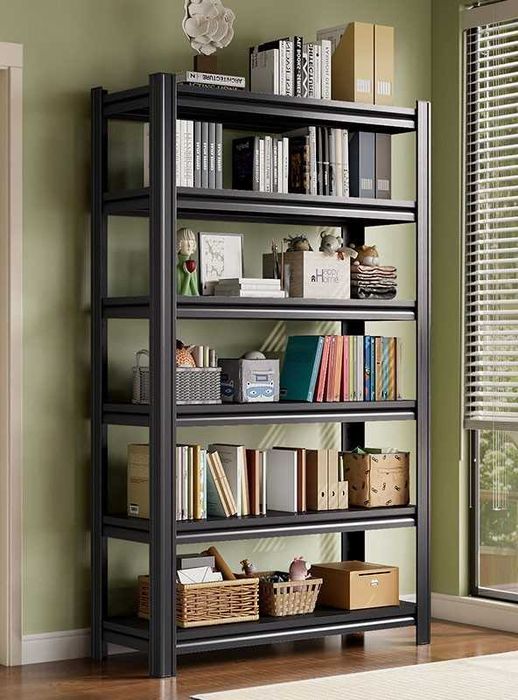 Подвальный металлический стеллаж с регулируемыми прочными полками optm