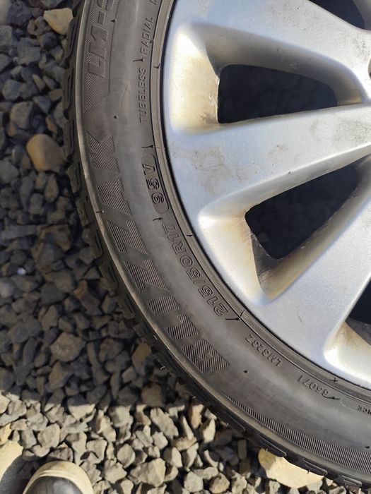 Set 4 jante aliaj 5X115 pentru Opel . Cu anvelope M+S 215/50R17.