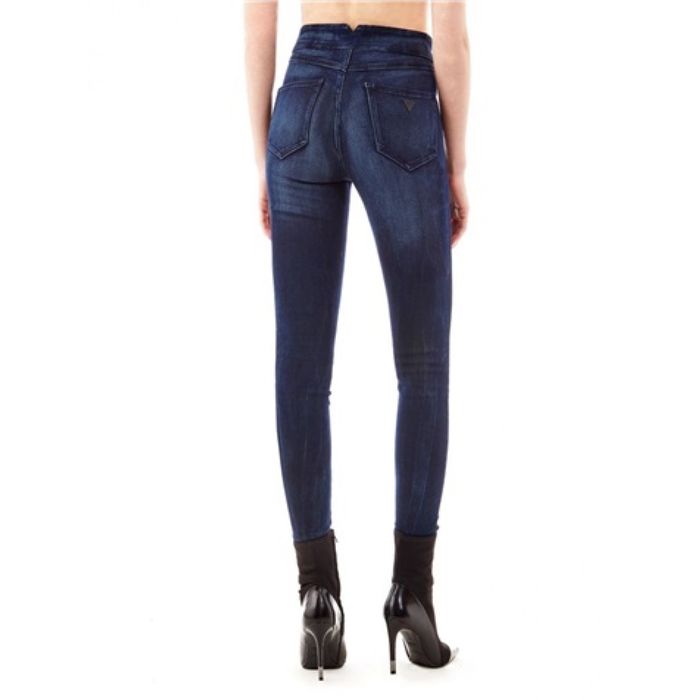 Blugi leggings Guess noi cu bretele