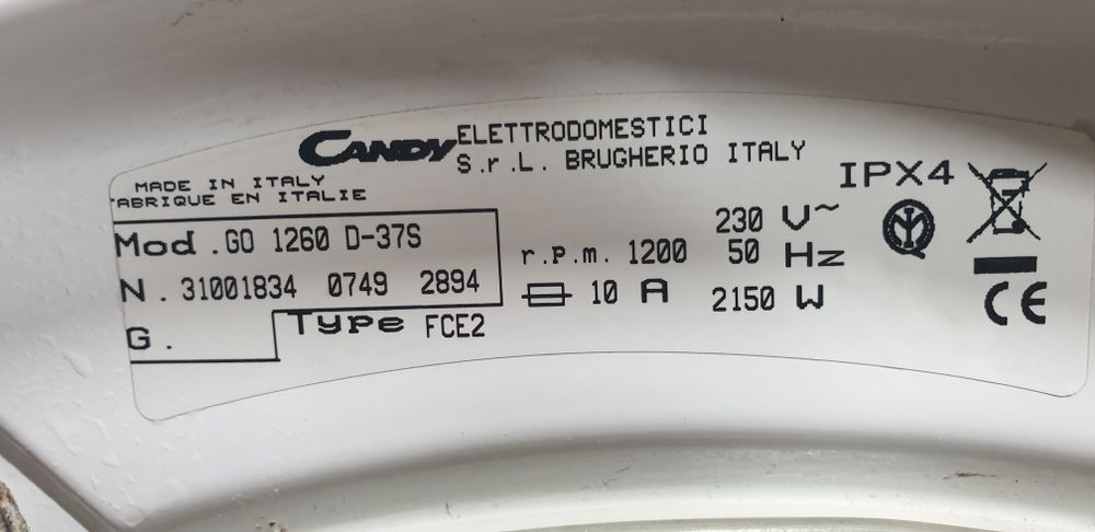 Пералня CANDY GO 1260 D