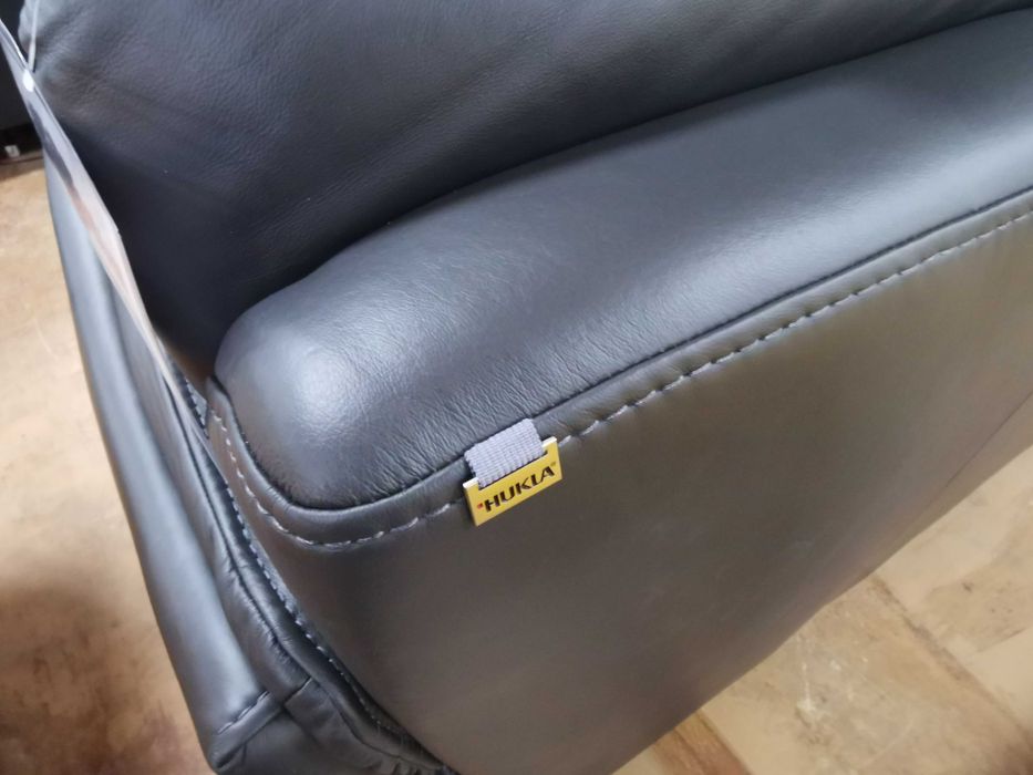 ПРОМОЦИЯ!!! Тъмно сиви кожени дивани тройка и двойка "SF1520 HUKLA"