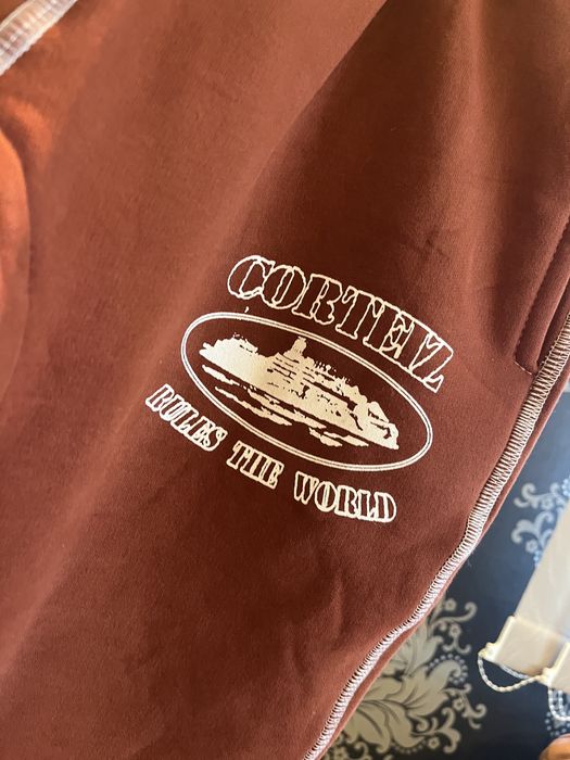 Corteiz Rules The World Екип S - Brown - Нов с етикет