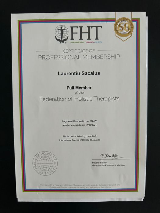 Masaj Profesional Terapeutic și de Relaxare la Domiciliu sau la Studio