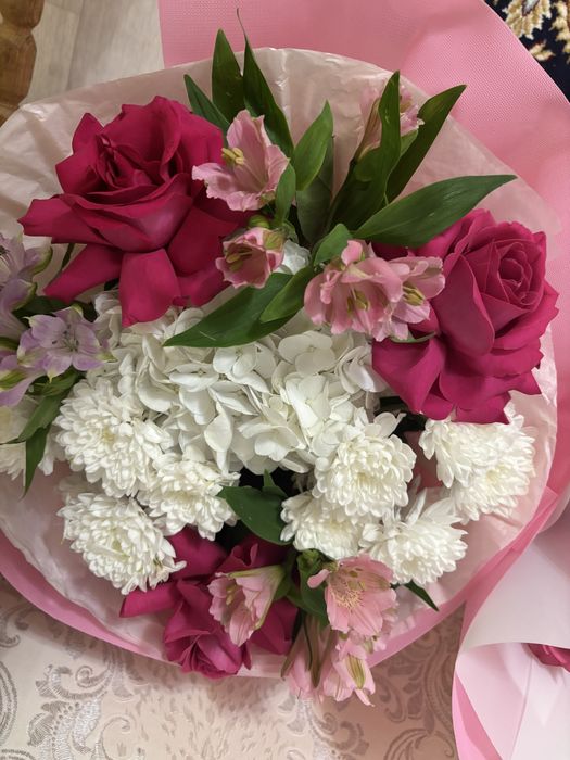 цветы отличные микс букет