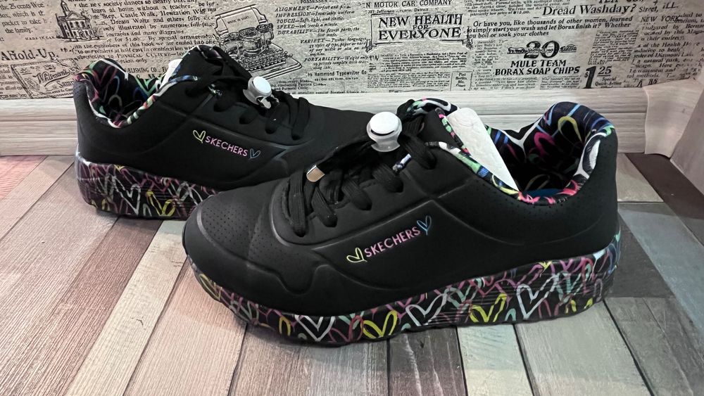 Skechers UNO LITE - Lovely Luv, negri, nr. 34, originali, aproape noi
